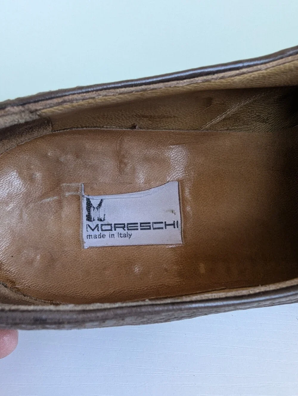 Moreschi Dark Brown Leather Cap-Toe Oxfords